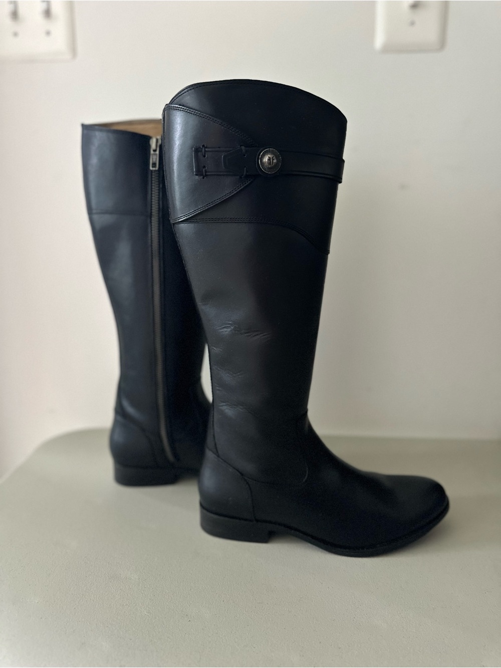 NIB Frye Molly Button Tall Boots BLACK 7M NIB - Picture 3 of 4